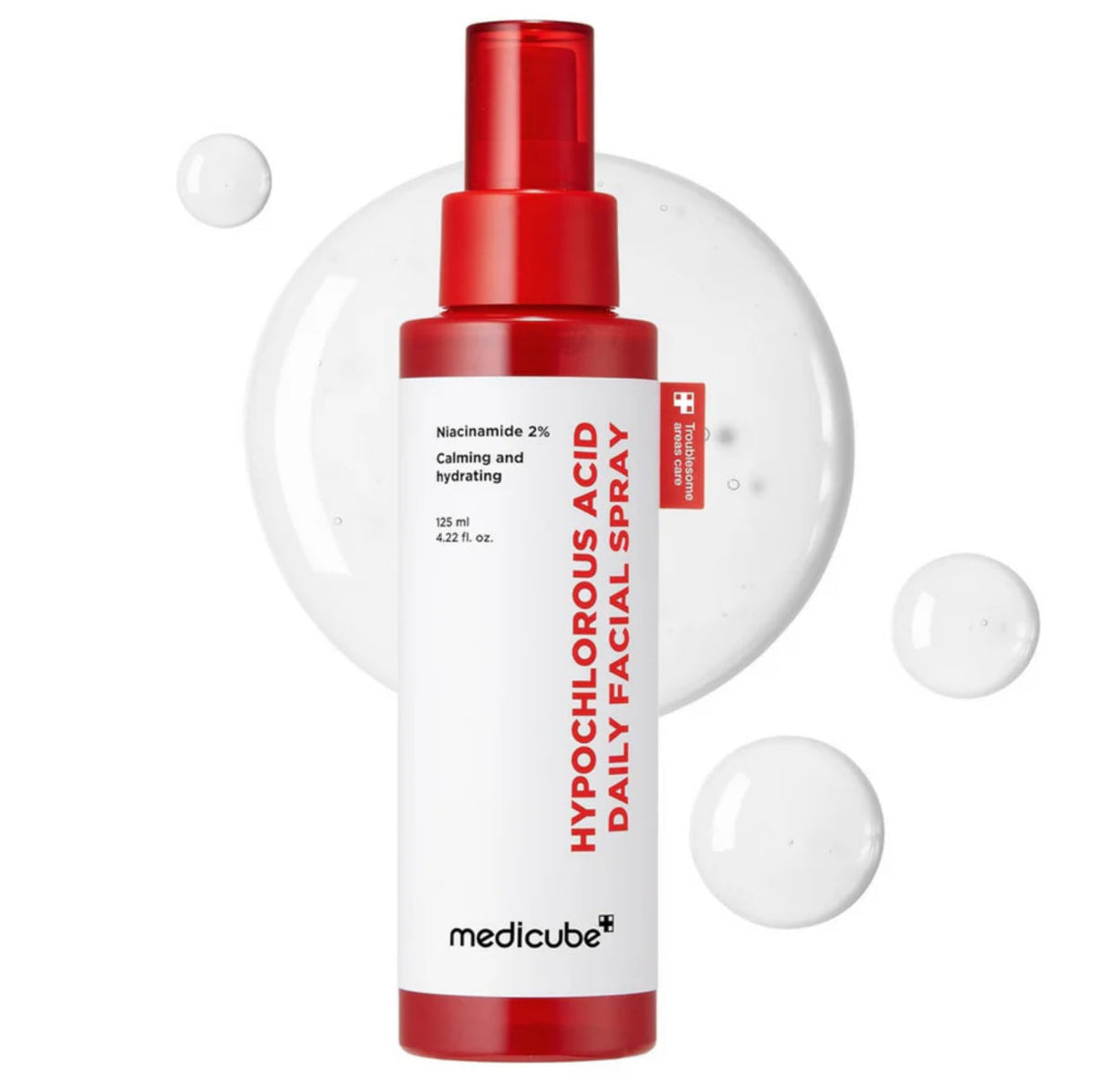 Medicube Hypochlorous Acid Daily Facial Spray 125ml, brume visage apaisante, soin coréen K Beauty Cosmetics