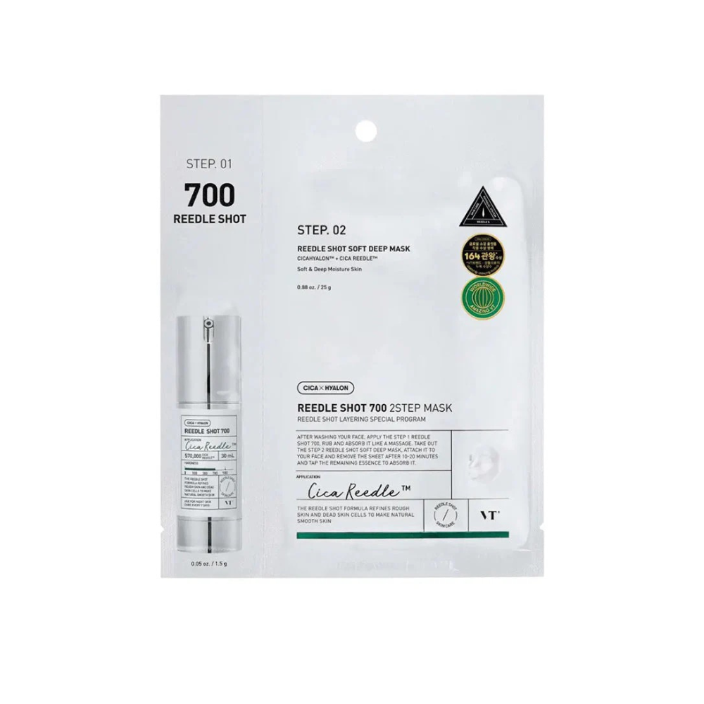 Masque en deux étapes Mild Needle Shot 700 – Exfoliation et régénération intense avec micro-aiguilles végétales