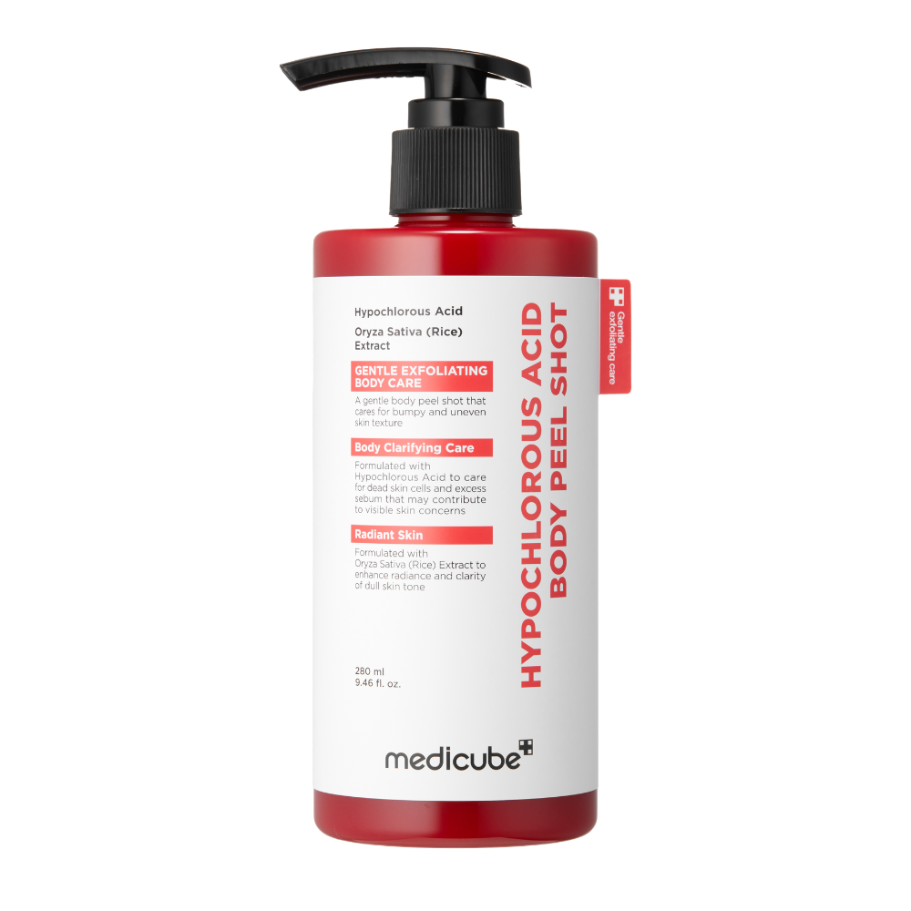 Medicube Hypochlorous Acid Body Peel Shot 280 ml, peeling corps exfoliant coréen K Beauty Cosmetics