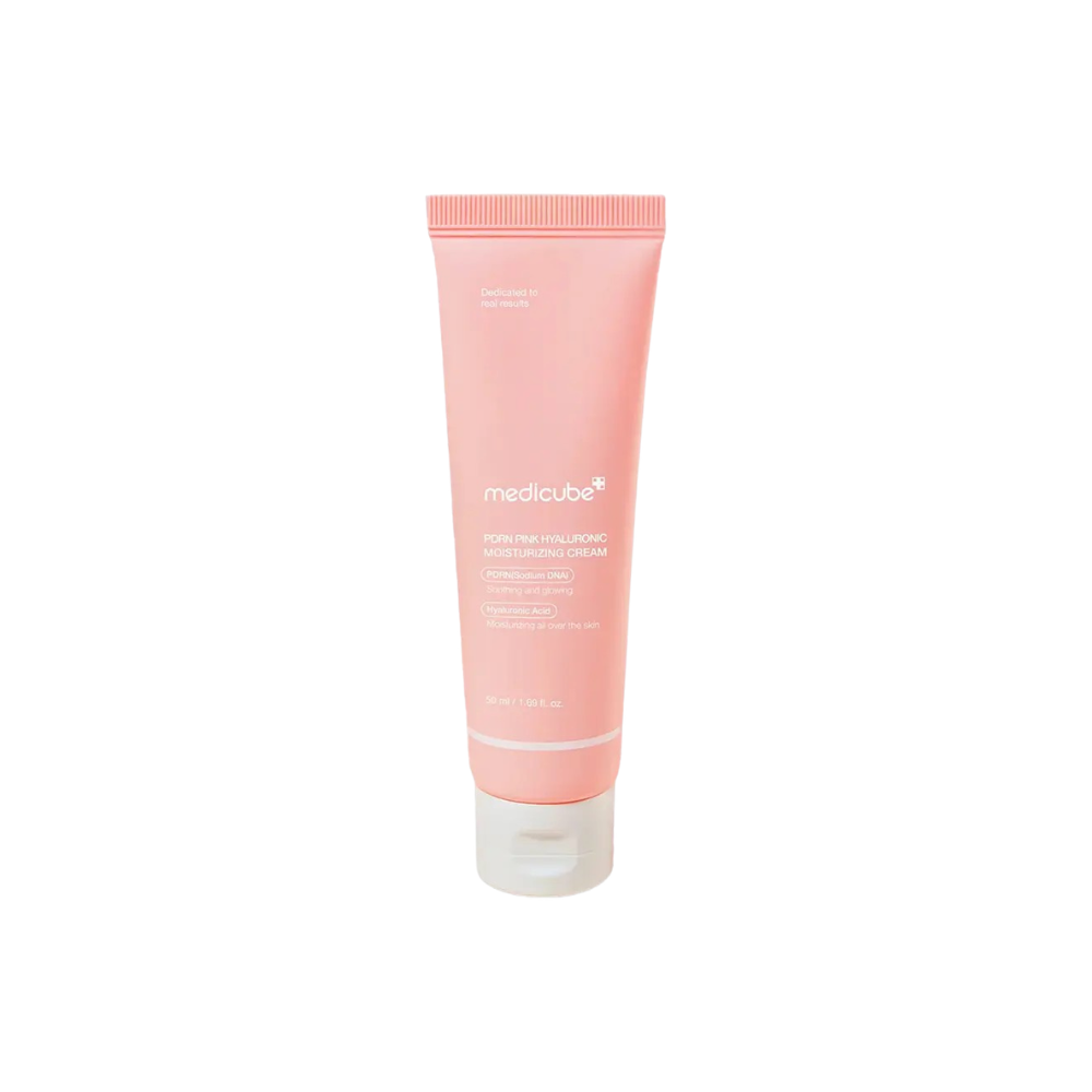 Crème hydratante PDRN Pink Hyaluronic Moisturizing Cream de Medicube, soin coréen nourrissant à l’acide hyaluronique et PDRN.