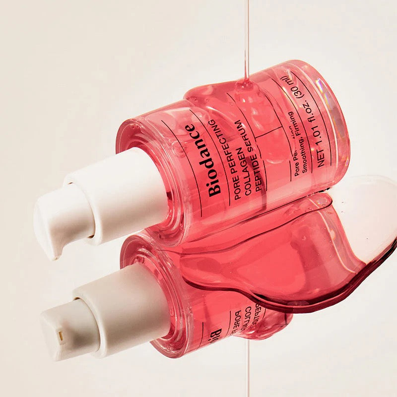 Sérum pores et fermeté au collagène 243 Da, eau de collagène brevetée, peptides et extrait de Coptis Japonica