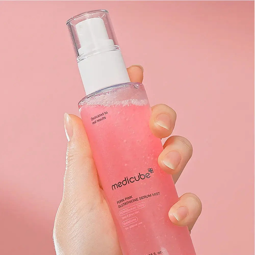 PDRN Pink Glutathione Serum Mist, brume sérum visage au PDRN et glutathione, éclat et hydratation anti-âge