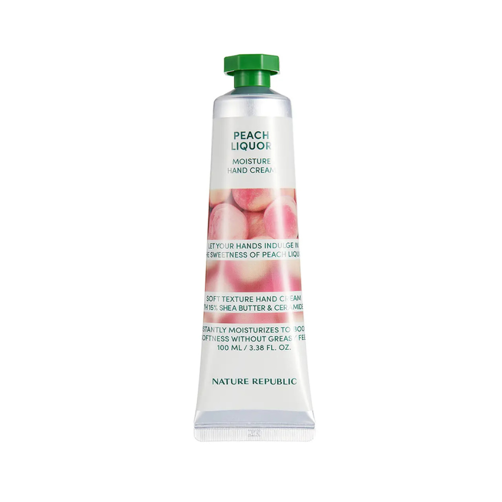Peach Liquor Hand Cream, crème mains hydratante parfum pêche, nourrit et protège les mains sèches