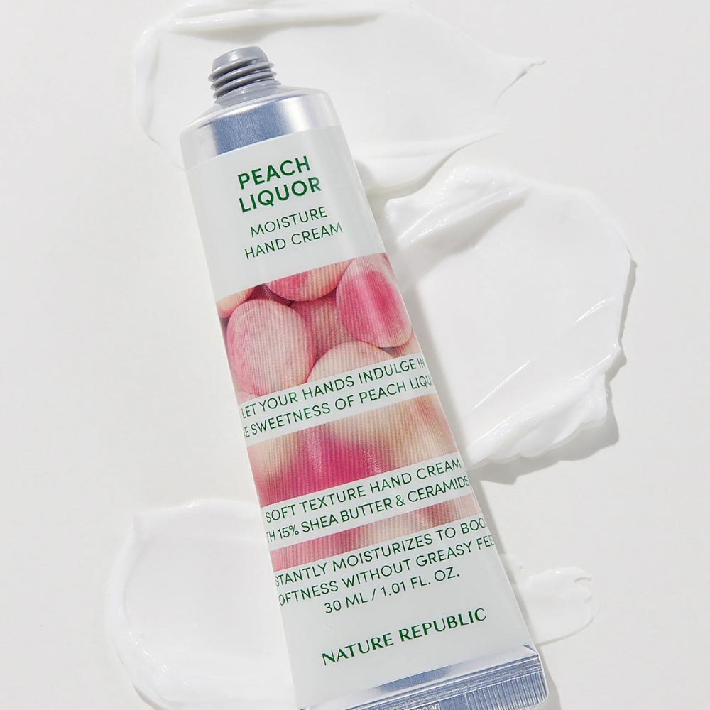 Peach Liquor Hand Cream, crème mains hydratante parfum pêche, nourrit et protège les mains sèches