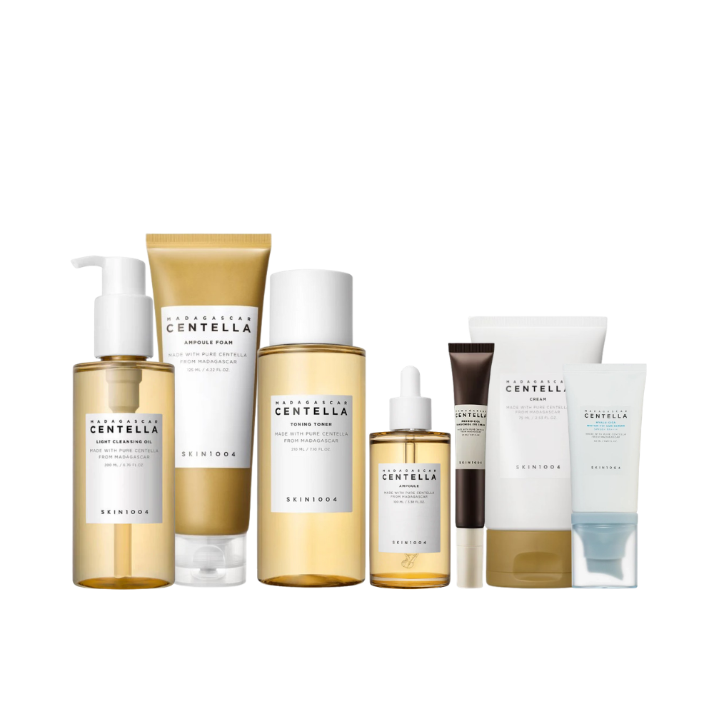 SKIN1004 Huile centella Light cleansing oil

SKIN 1004 Madagascar Centella Ampoule Foam

SKIN 1004 Madagascar Centella Toning Toner

SKIN 1004 Madagascar Centella Ampoule

SKIN 1004 Probio-cica Bakuchiol Eye Cream

SKIN 1004 Madagascar Centella Cream

SKIN 1004 NHyalu-cica water-fit sun sérum SPF50++++