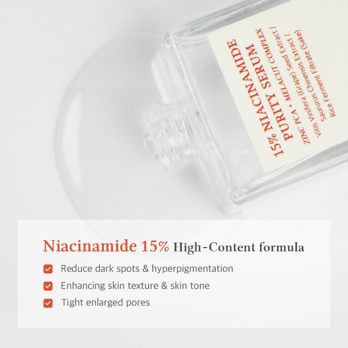 Dr. Althea 15% Niacinamide Purity Serum, ingrédients, soin coréen K Beauty Cosmetics