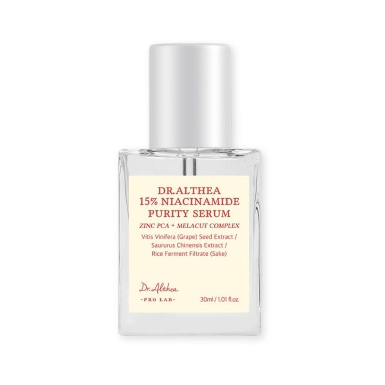 Dr. Althea 15% Niacinamide Purity Serum, packshot, soin coréen K Beauty Cosmetics