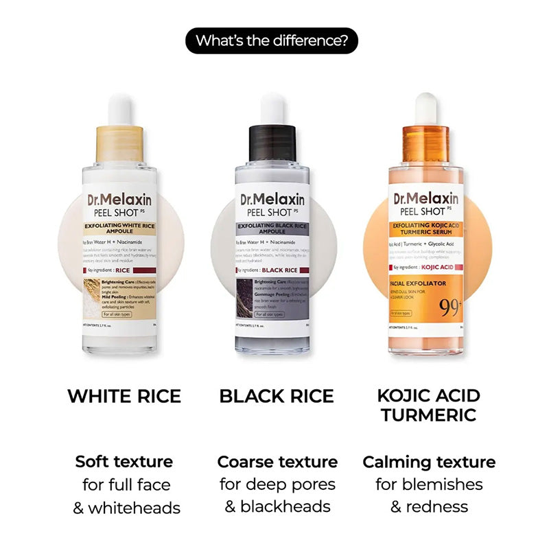 Dr. Melaxin Peel Shot Kojic Acid Turmeric Serum, en situation, soin coréen K Beauty Cosmetics
