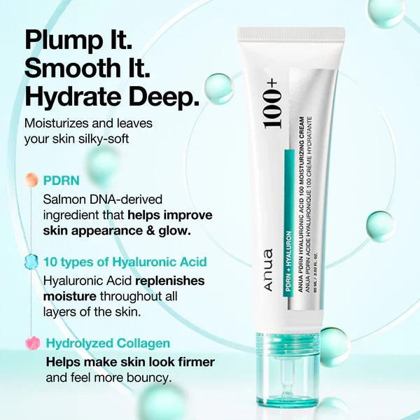 Anua PDRN Hyaluronic Acid 100 Moisture Cream 60ml, infos complémentaires, soin coréen K Beauty Cosmetics