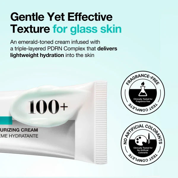 Anua PDRN Hyaluronic Acid 100 Moisture Cream 60ml, texture glass skin, soin coréen K Beauty Cosmetics