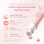 Medicube PDRN Pink Peptide Eye Cream 30 ml, actifs PDRN, rétinol, peptides et niacinamide, soin coréen K Beauty Cosmetics