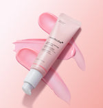 Medicube PDRN Pink Peptide Eye Cream 30 ml, swatch de la crème rose non collante, soin coréen K Beauty Cosmetics