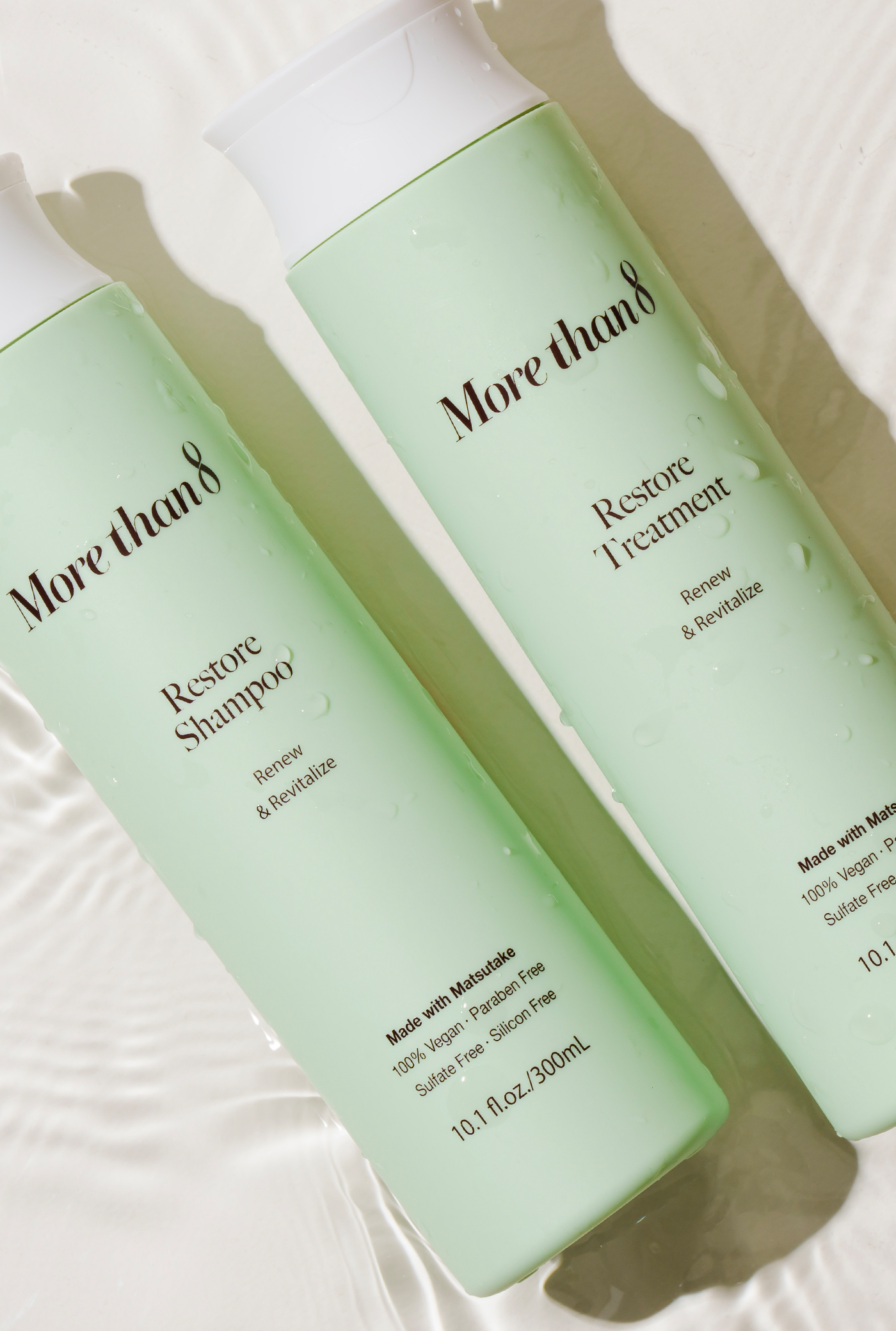 Morethan8 Restore Treatment en application, après-shampoing réparateur cheveux secs, soin coréen K Beauty Cosmetics