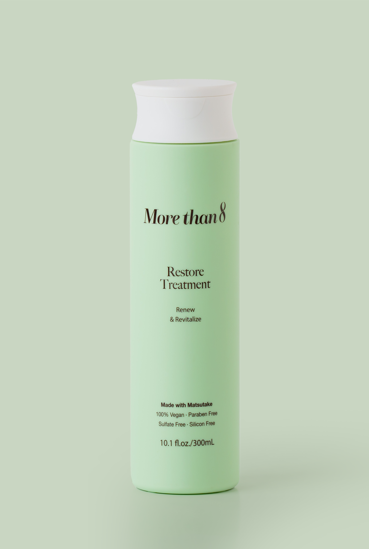Flacon Morethan8 Restore Treatment 300 ml, soin capillaire coréen vegan au collagène végétal, K Beauty Cosmetics