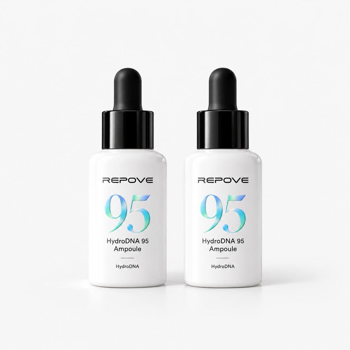 REPOVE HydroDNA 95 Ampoule, coffret de 2 flacons compte-gouttes de 30 ml, packshot sur fond clair