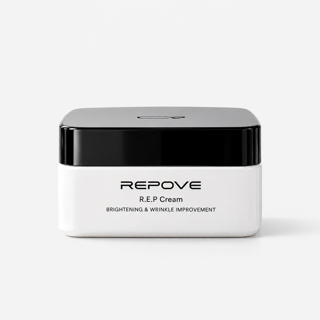 Pot REPOVE R.E.P Cream Brightening & Wrinkle Improvement, packshot sur fond clair
